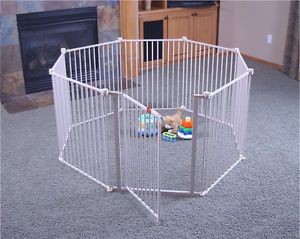 Toddler Baby Child Infant Enclosed Play Area Configurable Metal Play Yard 4 in 1