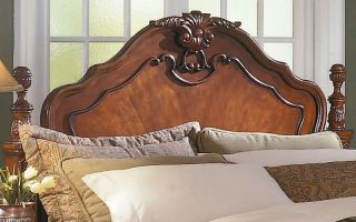 Marquis 5pcs European Cottage Cherry Queen King Poster Bedroom Set Furniture