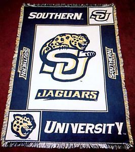 Southern University Jaguars Afghan Throw Blanket