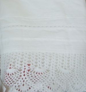 Shabby White Crochet Lace Chic White Bedskirt Full Bed