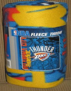 New Oklahoma City Thunder OKC Soft Gift Fleece Throw Blanket NBA Basketball Team