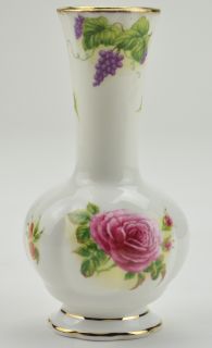 Vintage Royal Albert Harvest Rose Bud Vase Bone China England 1994 Collectible