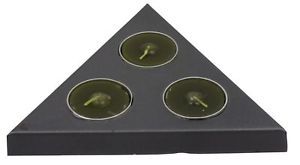 Triangle Shape 3 Tea Light Metal Candles Holder with Candles
