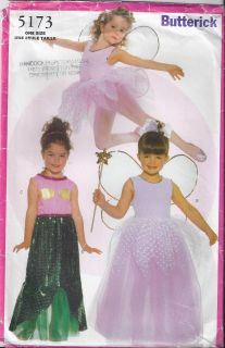 Butterick 5173 Fairy Princess Costume Pattern Sizes 2 6X Uncut 1997