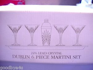 6pc Godinger Shannon Martini Glasses, South Beach Palm