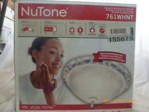 Nutone Decorative 761WHNT Bathroom Ventilation Ceiling Fan w Light 100CFM Round