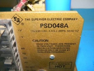 Superior Electric PSD048A Power Supply 115 230 Vac 4 4 2 2 Amp 50 60 Hz