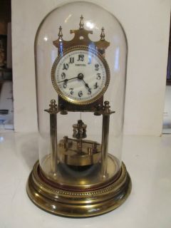 Antique 1910 Fortuna Disk Pendulum Clock with Matching Disk and Movement Numbers