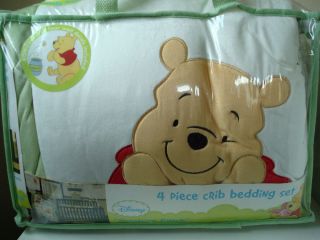 4 Piece Crib Set Disney Winnie The Pooh Sunshine Patch Children Bedding Baby