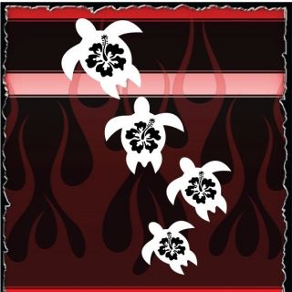 Hibiscus Turtles 1 Airbrush Stencil Template Motorcycle Chopper Paint