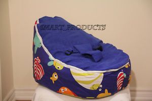 Baby Bean Bag Chair and Bed for Infants Toddlers Kids Deep Blue Sea