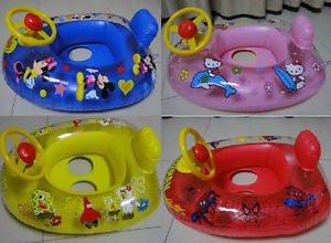 Baby Kid Toddler Boy Girl Swim Pool Bath Boat Ring Raft Float Tube Seat Safe Aid