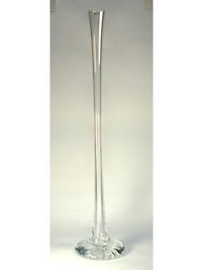 Very Tall Bud Vase 21" High Authentic Desna Art Deco Handcrafted glass Crystal