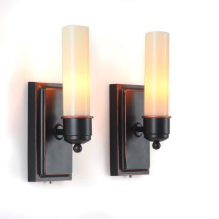 Flameless Indoor Candle LED Wall Sconces Sconce Set of 2 Lamp Light Holder