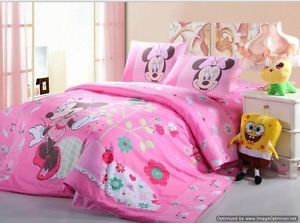 Twin Full Queen Duvet Covers Comforter Sets 5pc Pink Minnie Mouse Bed Linens