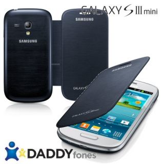 Genuine Samsung Galaxy S3 Mini I8190 Blue Flip Case Cover EFC 1M7FBEC New