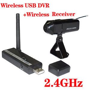 Wireless USB DVR Camera Transmitter AV Audio Video Receiver Recorder 4 Channel