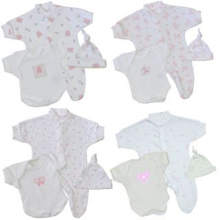 Premature Baby Clothes Sleepsuit Babygrow Bodysuit Vest Hat 1 5lb 3 5lb Girls