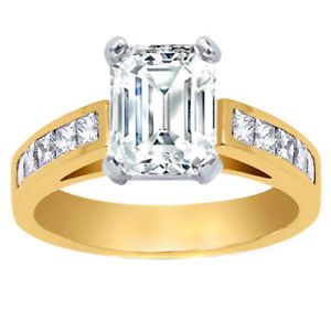 1 10 Carat Emerald Cut Diamond Engagement Ring