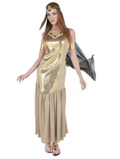 Adult Cleopatra Egyptian Goddess Womens Costume Gold Sequin Dress Headpiece