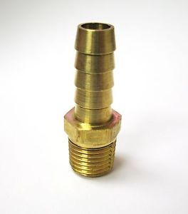 5 16" ID Hose Barb x 1 4" NPT Thread Air Fuel Water Solid Brass Fitting Coupling