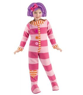 Lalaloopsy Pillow Featherbed Toddler Girl Costume w Purple Yarn Wig