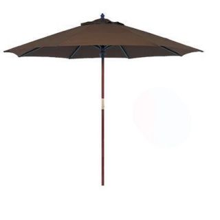 Brown 13 ft Wood Patio Beach Umbrella Outdoor