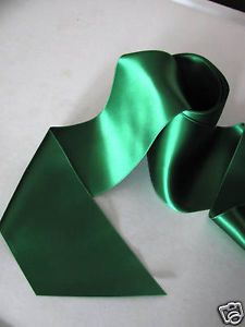 Emerald Green 4" Wide Double Faced Satin Ribbon Wedding Gown Sash 12 ft Long