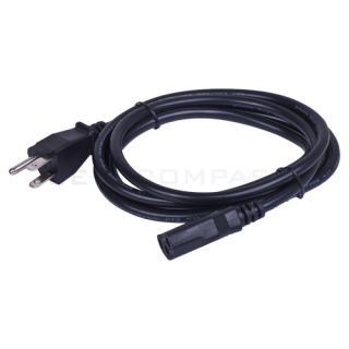 Black 15 Feet NEMA 5 15P to IEC 60320 C13 10A 125V 18AWG 3c SJT Power Cord Cable