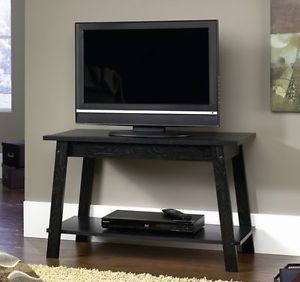 Black TV Stand Media Entertainment Center Small Up to 37" Flat Screen LCD Plasma