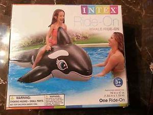 Giant Inflatable Whale Ride on Pool Toy Float Raft Over 6 ft Long