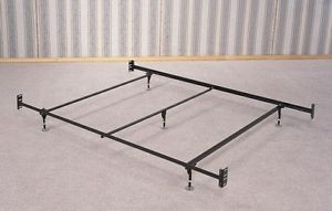 Queen Size Metal Bed Frame for Headboard and Footboard with Center Support