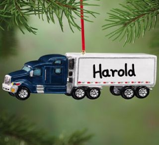 Personalized Semi Truck Ornament Truck Driver Gift Christmas Tree Decor New