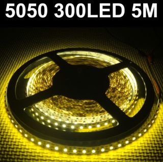 12V 5M Waterproof Warm White 5050 300 LED SMD Flexible Strip Light Connector