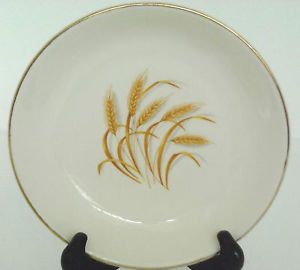 Vintage Homer Laughlin Golden Wheat 22K Gold Trim Soup Bowl Excellent Condition