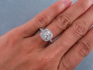 1 43 Carats Ct TW Cushion Cut Diamond Engagement Ring G SI2