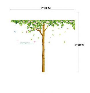 Butterfly Flowers Trees Wall Stickers