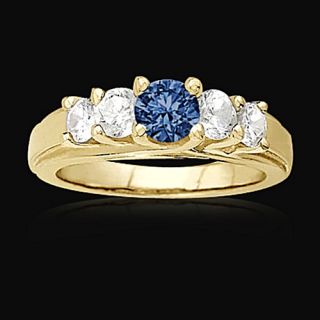 Three Stone Diamond Ring Yellow Gold