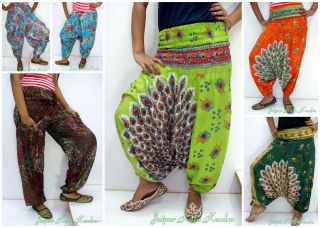 Lot of 4 Pieces Indian Harem Pants Baggy Genie Trouser Jumpsuit Yoga Indian Boho
