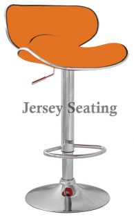 2pcs Restaurant Kitchen Counter Pub Salon Swivel Bar Stool Chair Orange 151