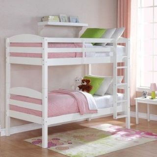 Twin Over Wood Bunk Bed Full Kids Furniture Loft Metal Drawers Solid with Beds