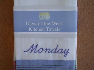Martha Stewart Days of the Week Kitchen Towels-nip 