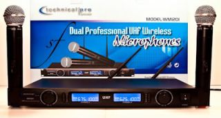 Technical Pro WM1201 Karaoke DJ Dual Wireless Microphone System UHF Rackmount