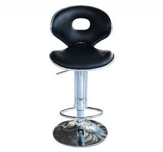 Homcom Adjustable Swivel Pub Seat Counter Chair Bar Stools Set of 2 Black