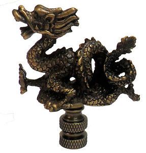 Lamp Parts Antique Brass Dragon Lamp Shade Finial