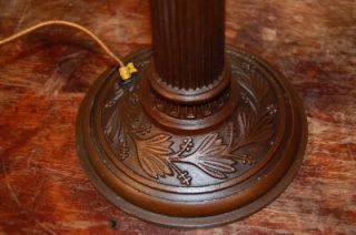 Antique Stunning Jefferson Reverse Painted Table Lamp Base "Damaged Shade"