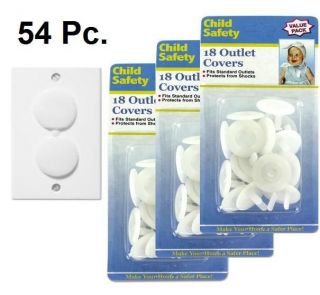 54 Pack Electric Outlet Plug Cover Baby Toddler Child Proof Safety Shock Guards