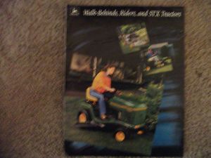 Vintage John Deere Walk Behind Riding Mowers and STX Lawn Mower Sales Brochure