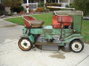 Vintage Antique Dille McGuire Turfmaster Riding Mower Lawn Tractor Barn Find