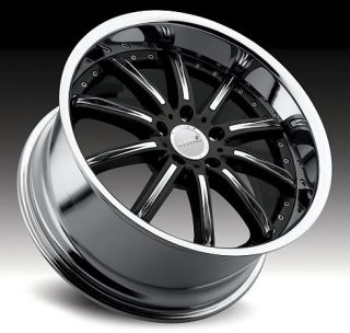 22" Black Rims Tires 5x115 AWD Chrysler 300 265 35 22